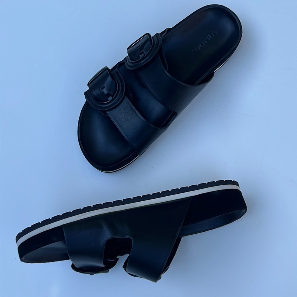 Vince Glyn Leather Sandal Black Size 7 EUC